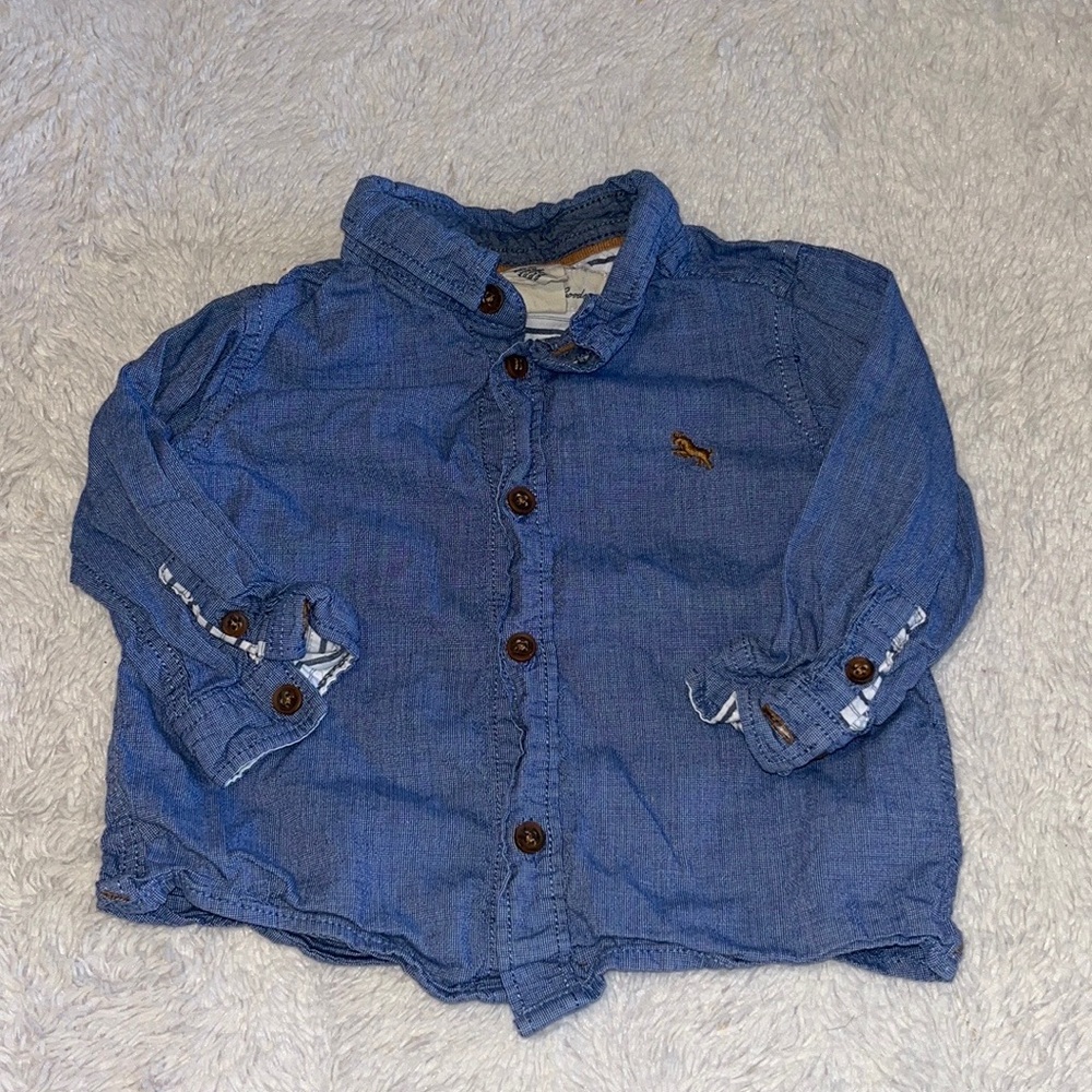 L.O.G.G button down top 4-6 months baby boy